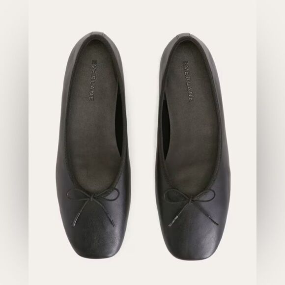 NEW EVERLANE The Day Ballet Flat in black leather - Picture 5 of 8